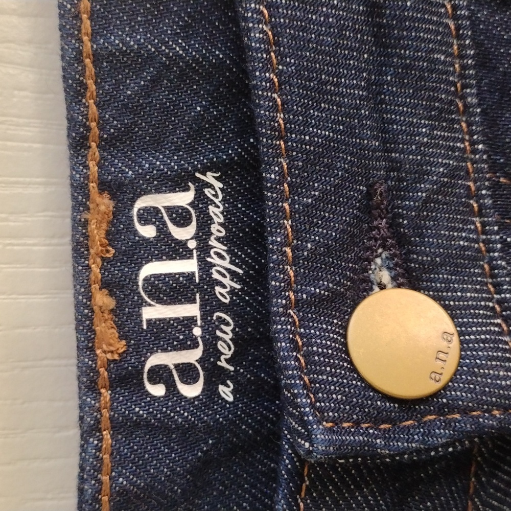a.n.a Pleated Womens High Rise Relaxed Fit Wide Leg Jean, Size 12 - Picture 6 of 10